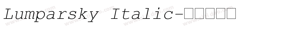 Lumparsky Italic字体转换